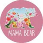 "Bear Mama" Round Car Coaster