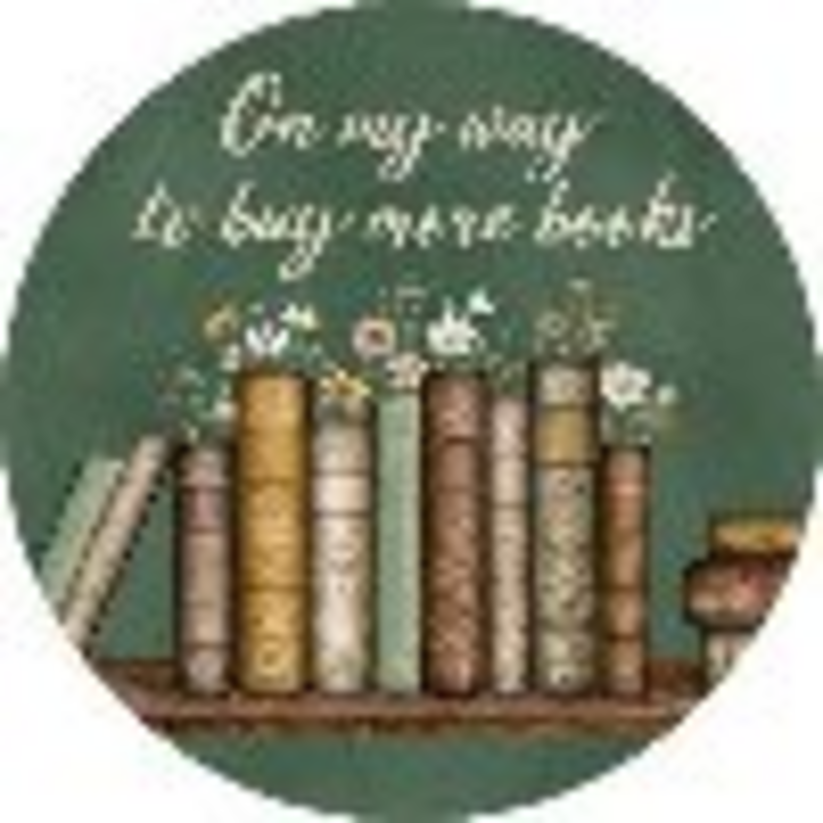 "Buy More Books" Round Car Coaster