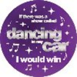 "Dancing in My Car" Round Car Coaster