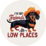 "Dachshund" Round Car Coaster