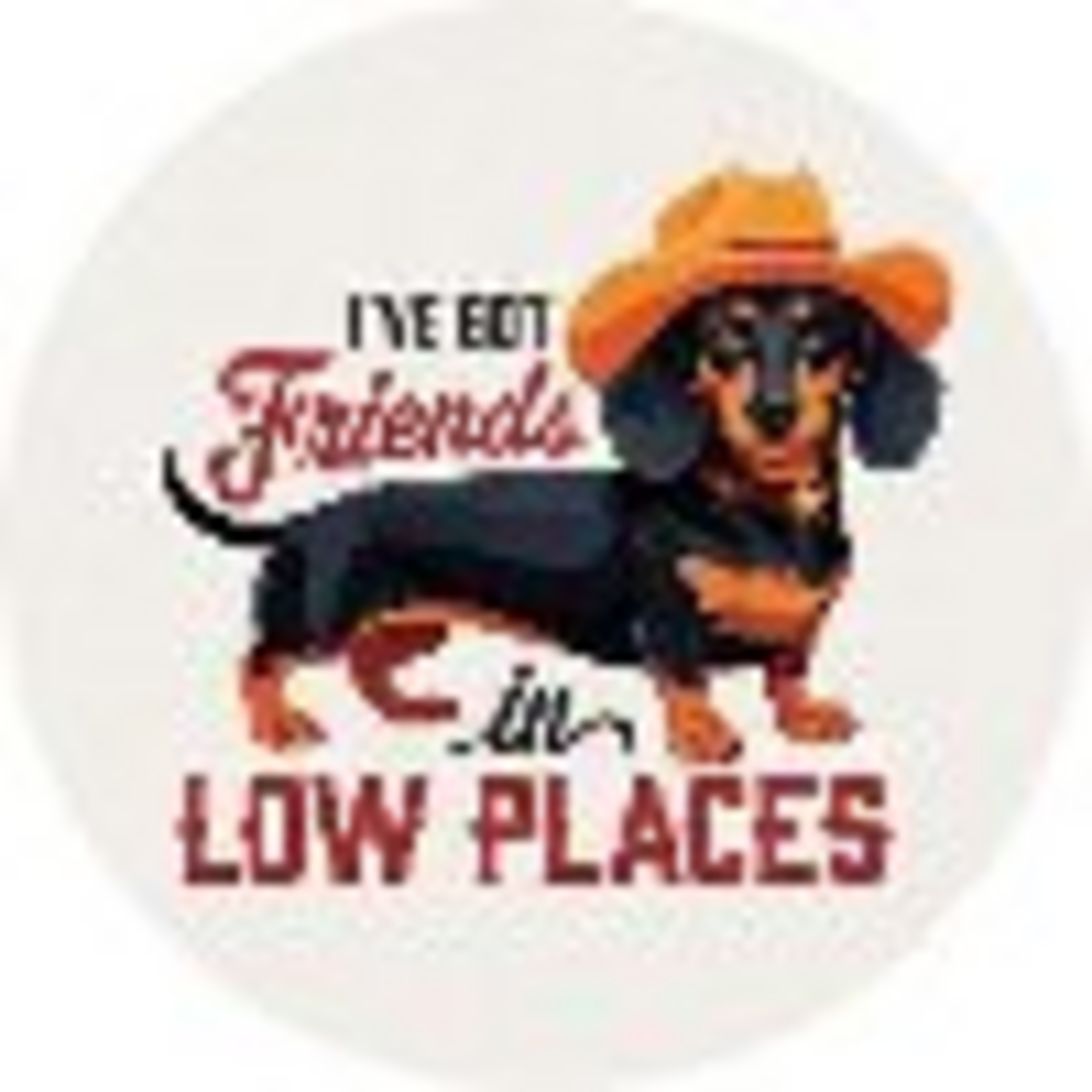 "Dachshund" Round Car Coaster