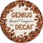 "Decaf" Round Car Coaster