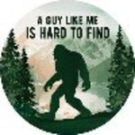 "Find Bigfoot" Round Car Coaster
