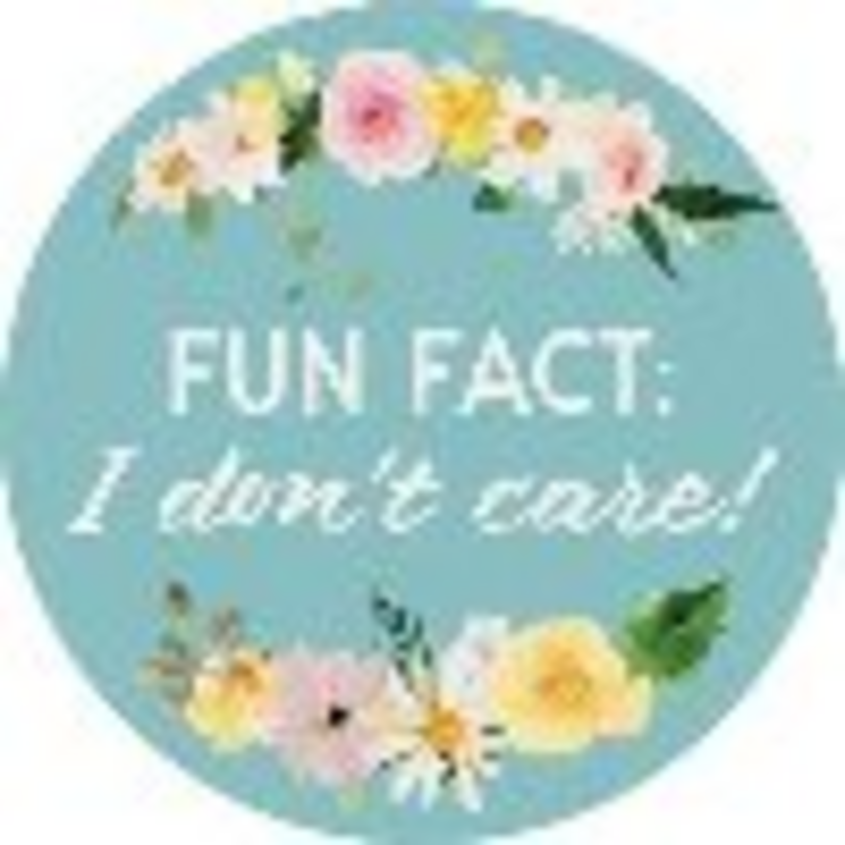 "I Don't Care" Round Car Coaster