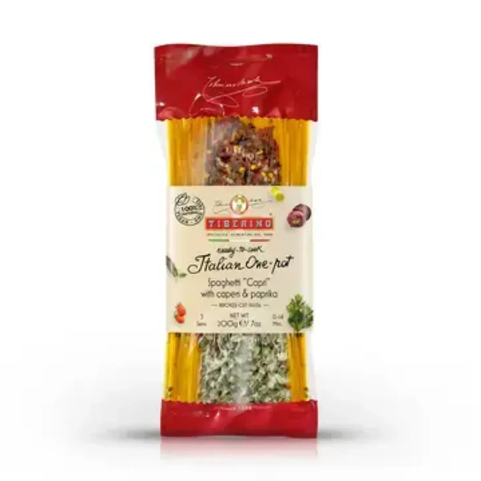 Tiberino Black Spaghetti with Caper and Paprika