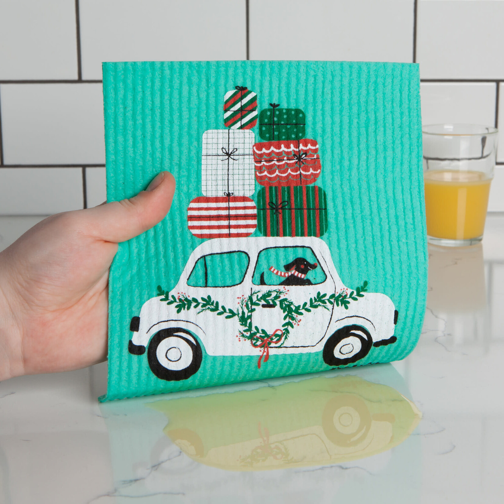 Danica Brands Swedish Dishcloth - Winter Wheels Dog | Danica Brands