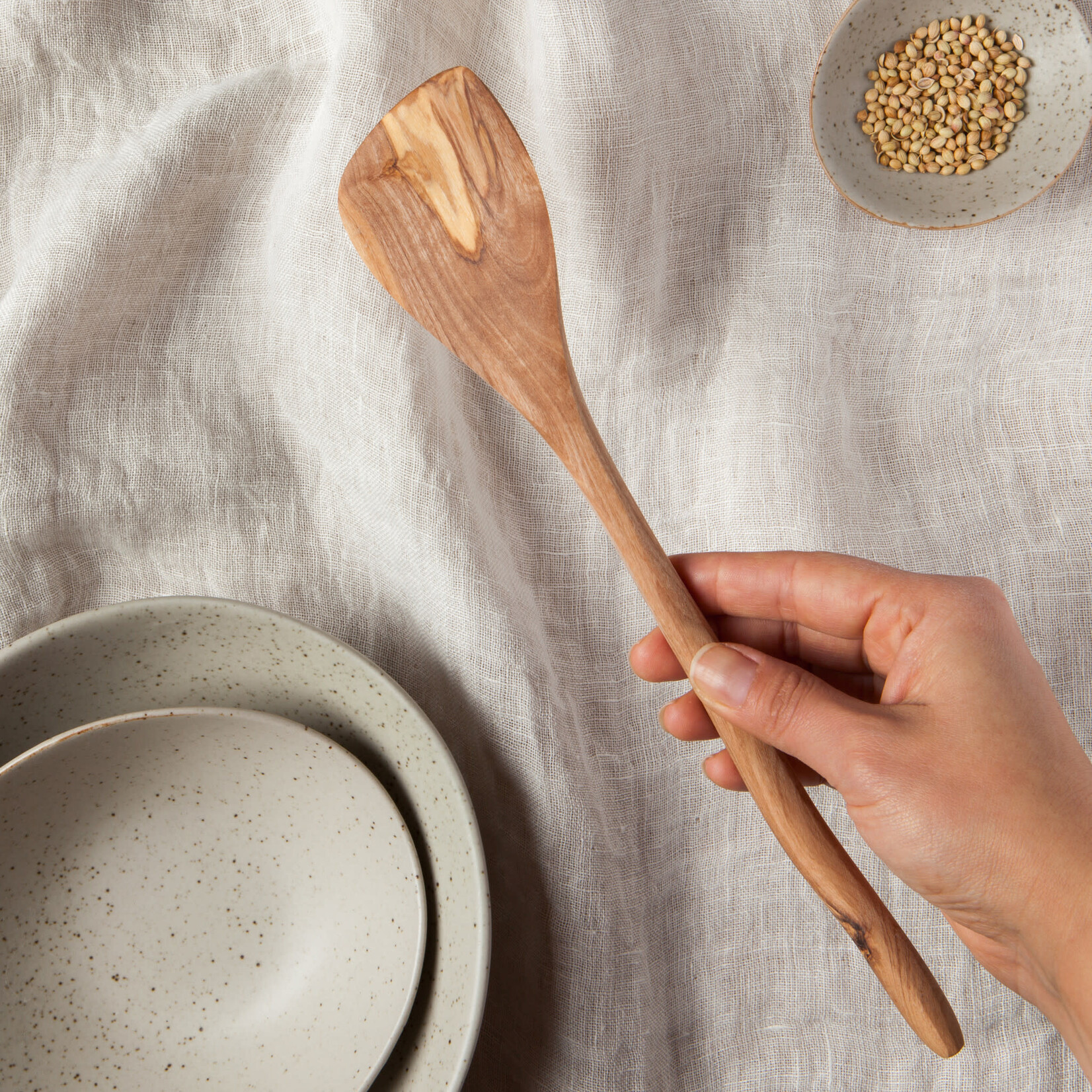 Danica Brands Wavy Spatula Olive Wood | Danica Brands