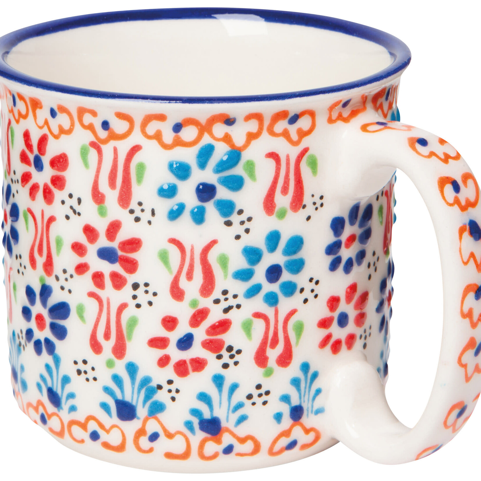 Danica Brands Hand-painted Turkish Mug - Evani White | Danica Brands