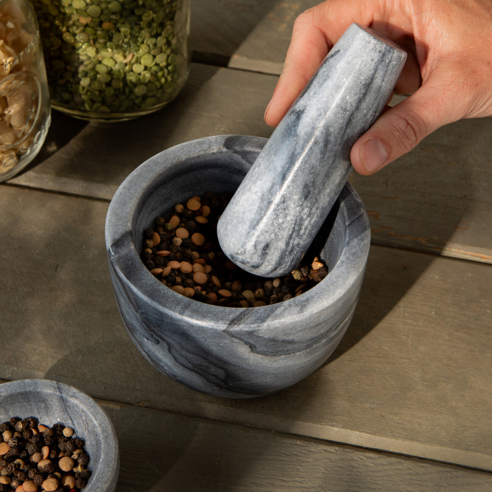 Danica Brands Mortar and Pestle Marble Slate | Danica Brands