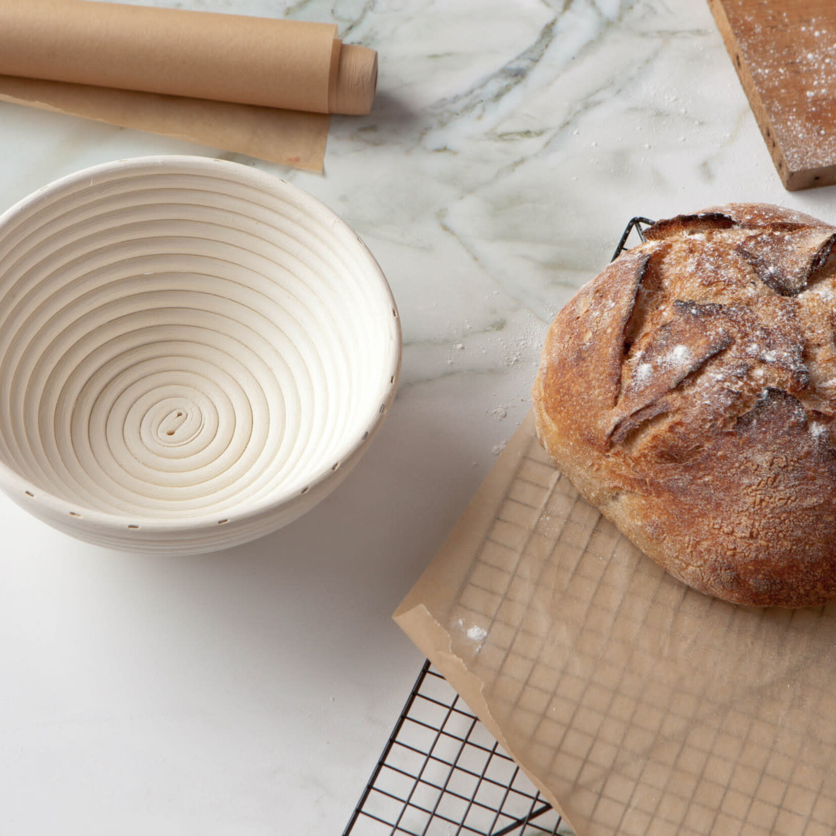 Danica Brands Bread Proofing Basket Round 9 inch - Banneton | Danica Brands