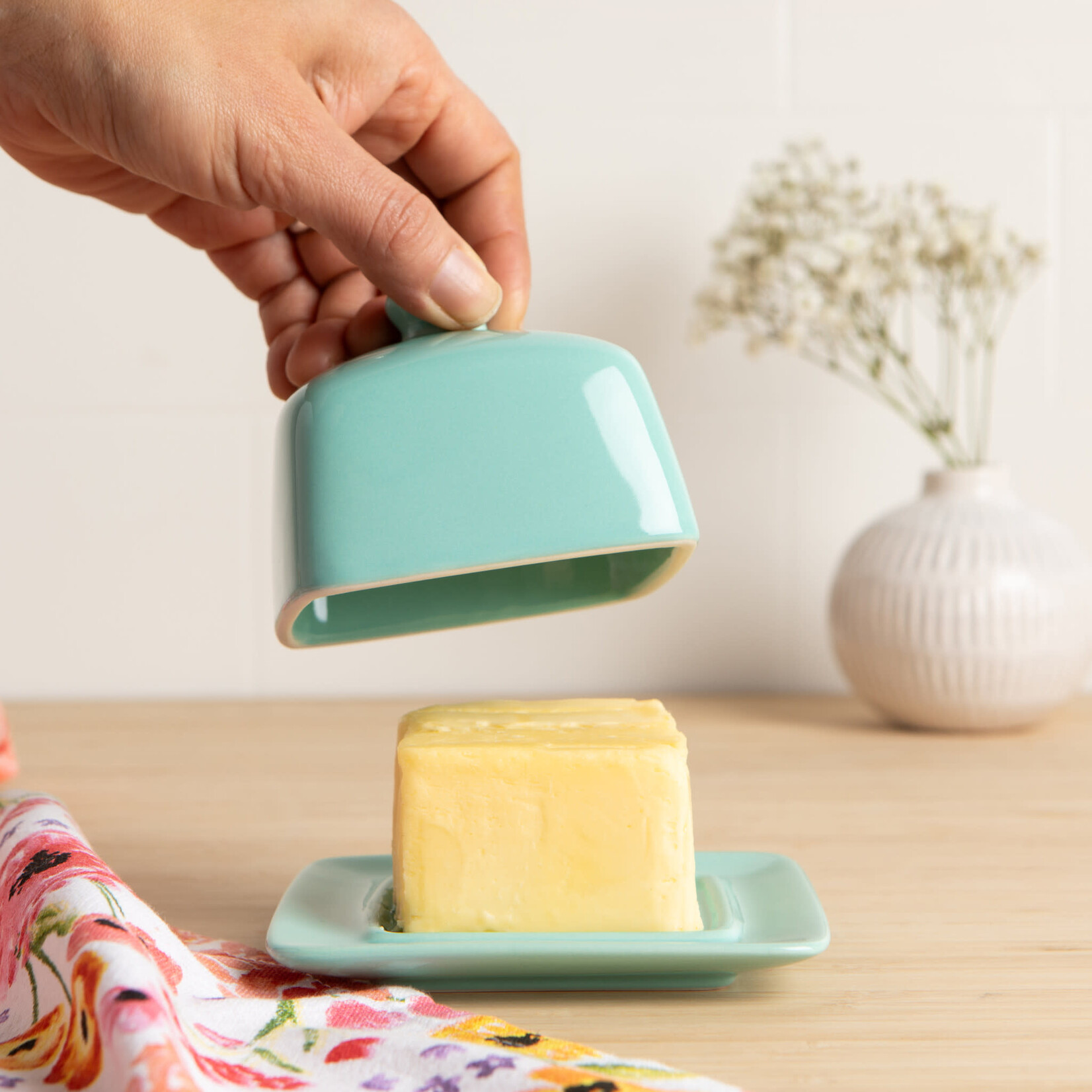Danica Brands Butter Dish Sq - Eggshell | Danica Brands