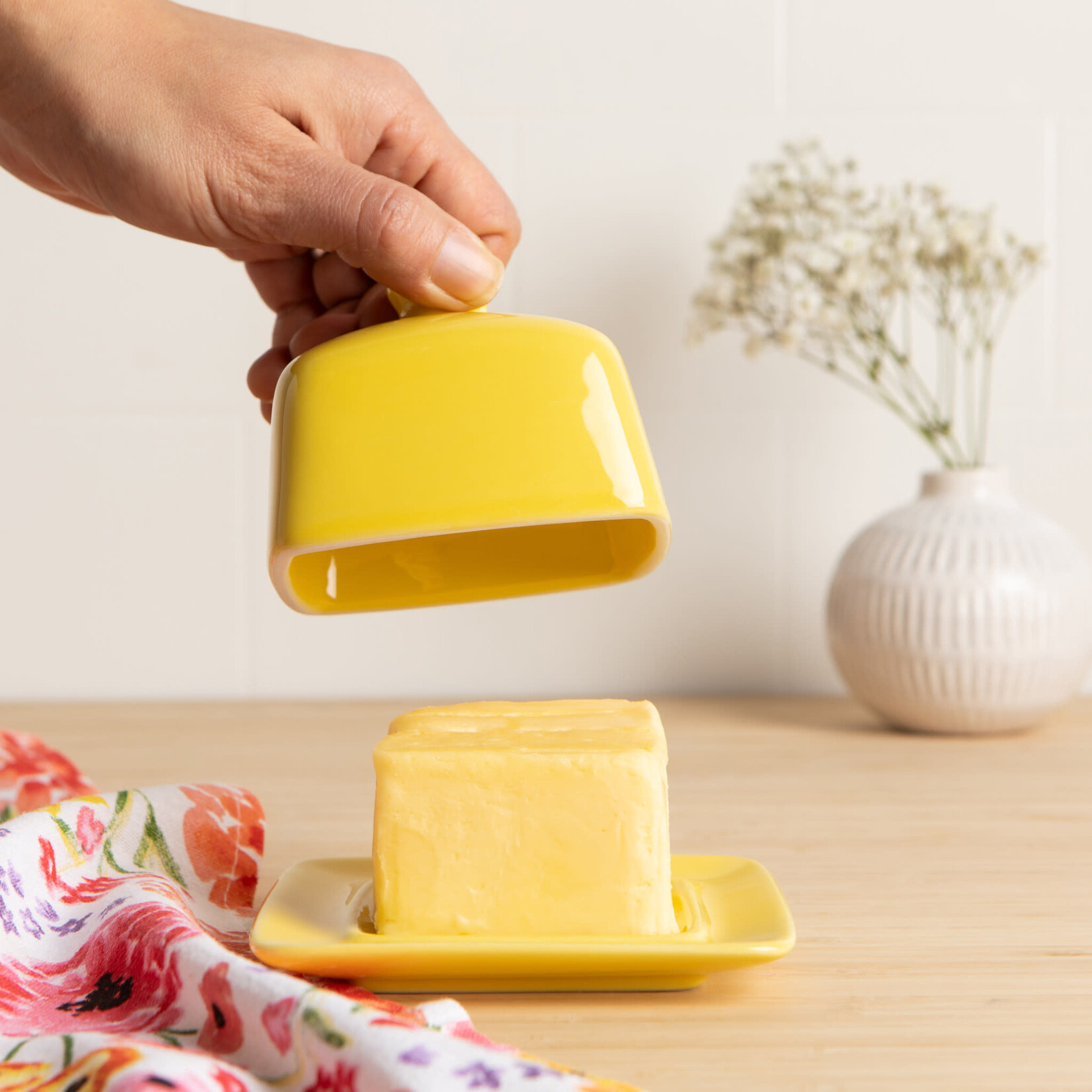 Danica Brands Square Butter Dish - Lemon Yellow | Danica Brands