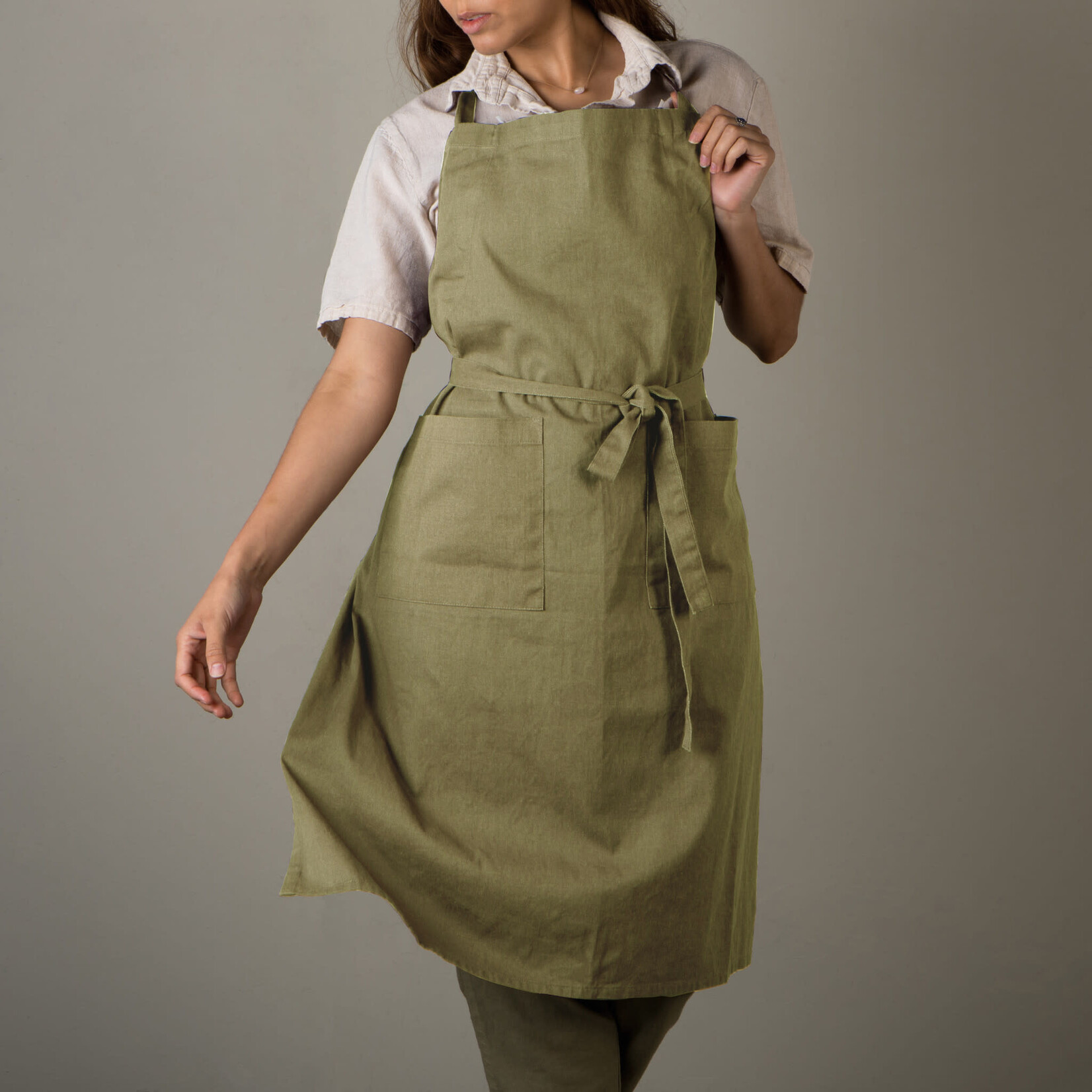 Danica Brands Apron Stonewash - Olive Branch | Danica Brands