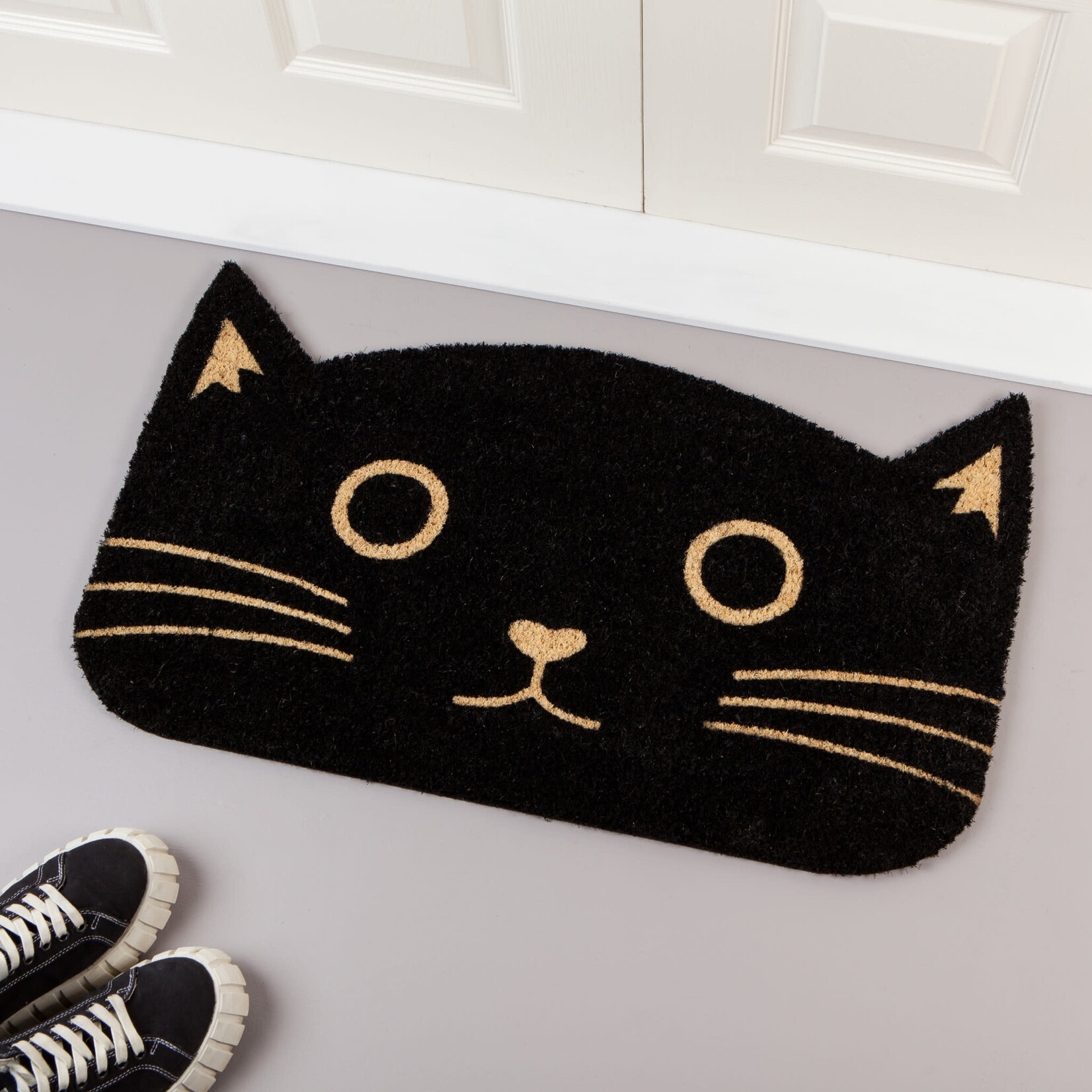 Danica Brands Doormat - Black Cat Shaped Coir | Danica Brands