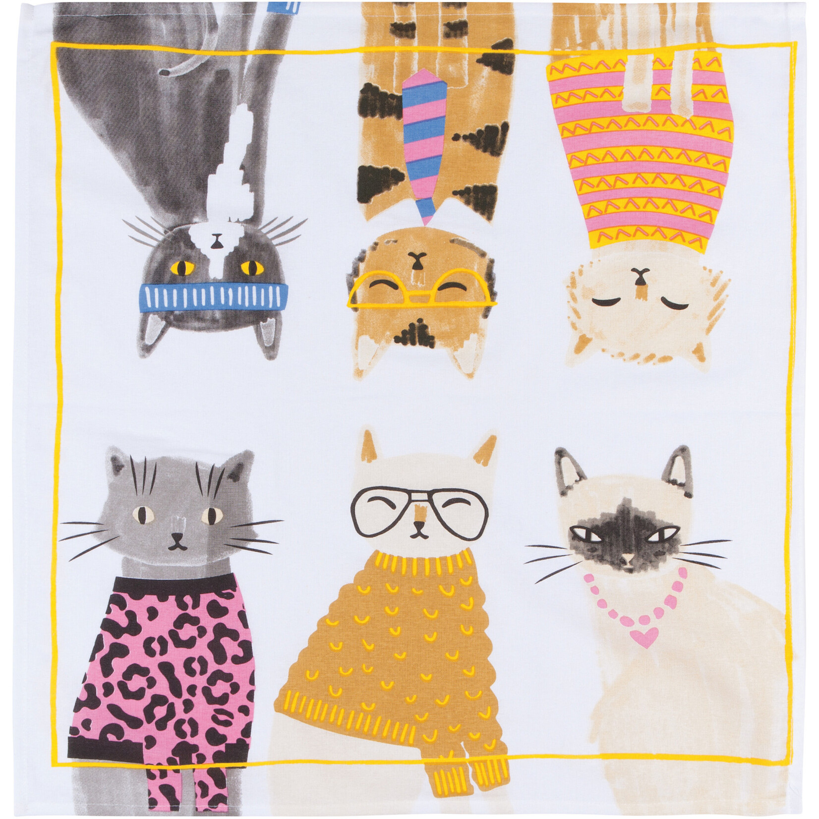 Danica Brands Dishtowel Floursack Set/2 - Feline Fine | Danica Brands
