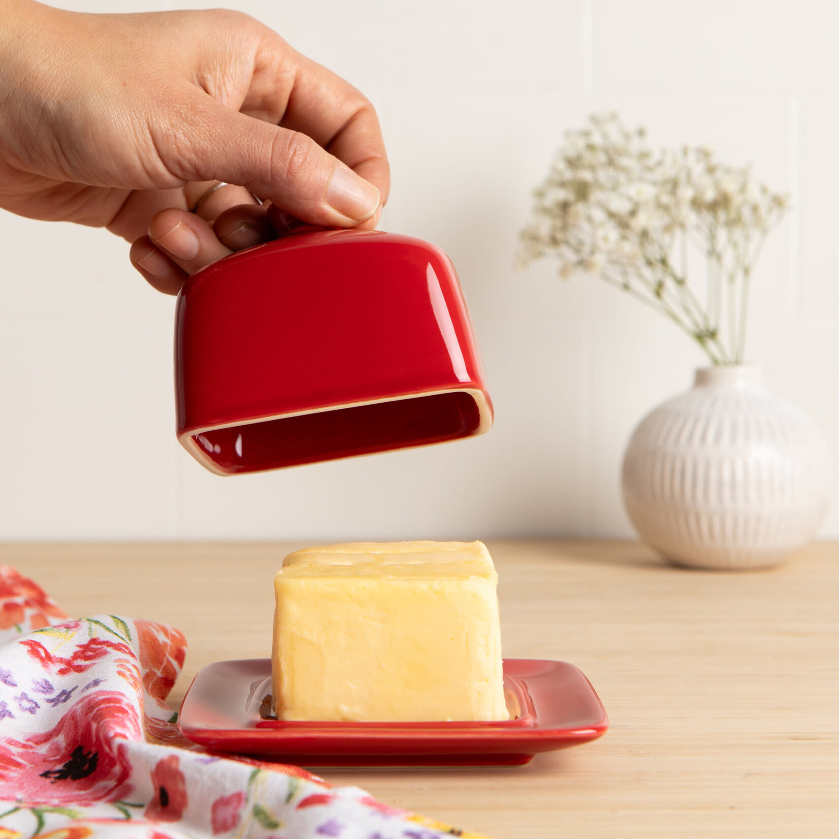 Danica Brands Square Butter Dish - Red | Danica Brands