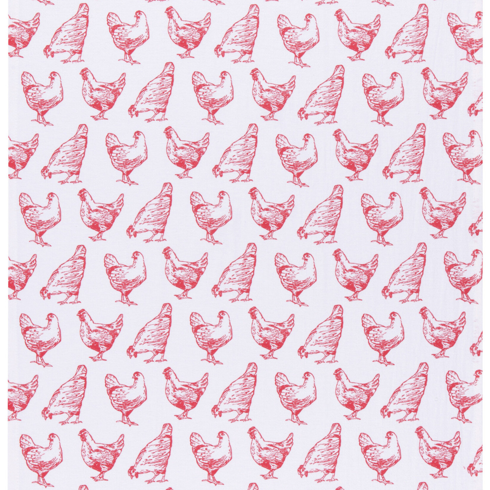Danica Brands Dishtowel Floursack Set/2 - Chickens Red | Danica Brands