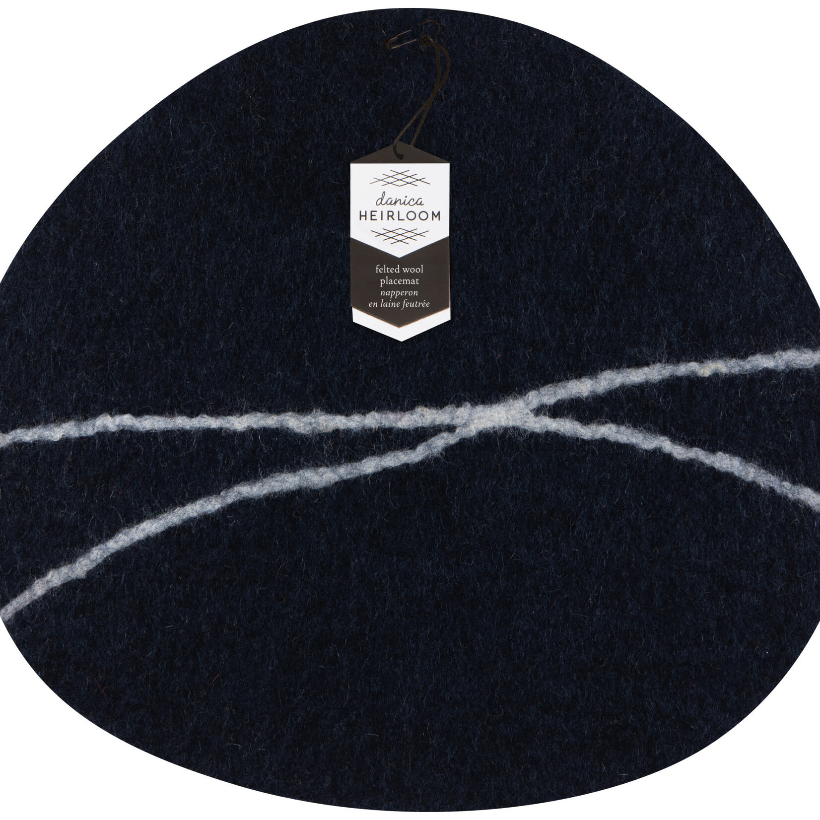 Danica Brands Felt Wool Placemat - Striato, Midnight | Danica Brands