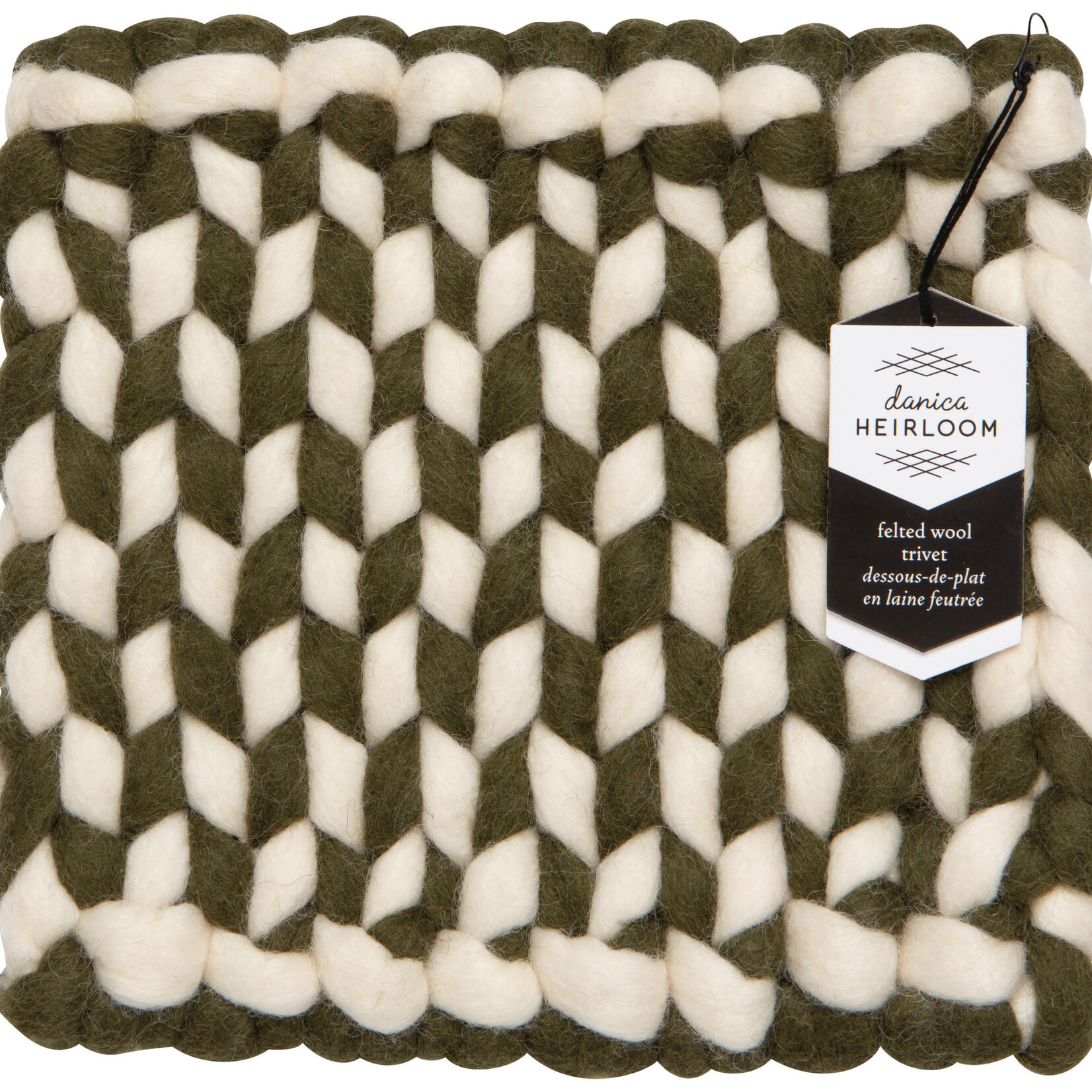 Danica Brands Trivet - Wool Braid Olive Branch | Danica Brands