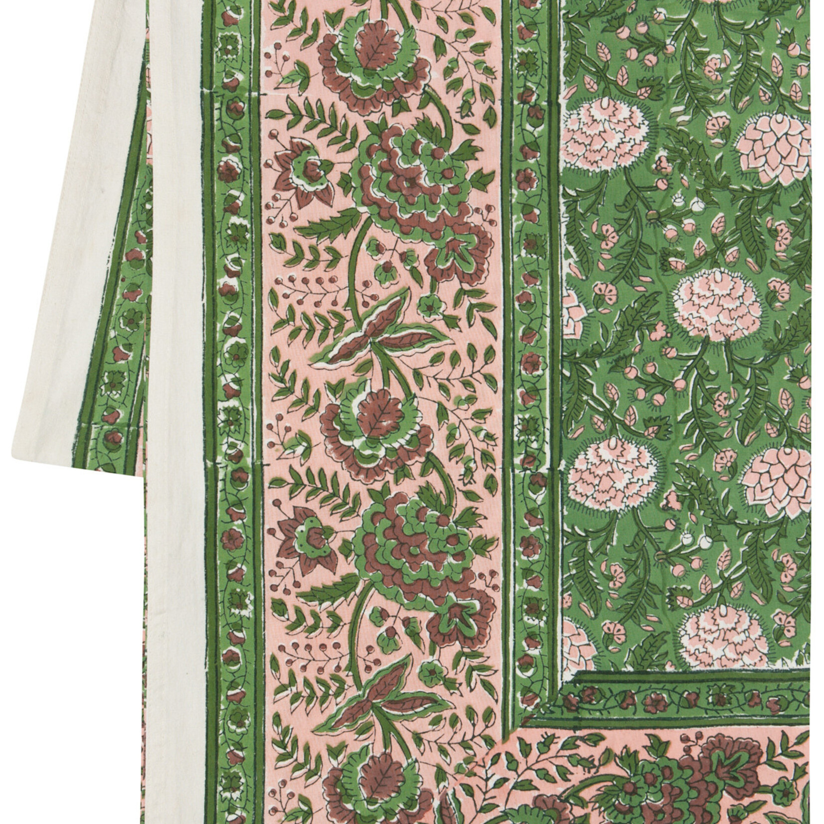 Danica Brands Tablecloth 90” - Block Print Peony | Danica Brands