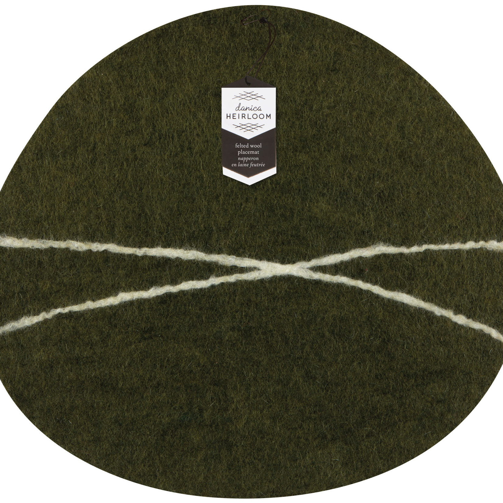 Danica Brands Felt Wool Placemat - Striato, Olive Branch | Danica Brands