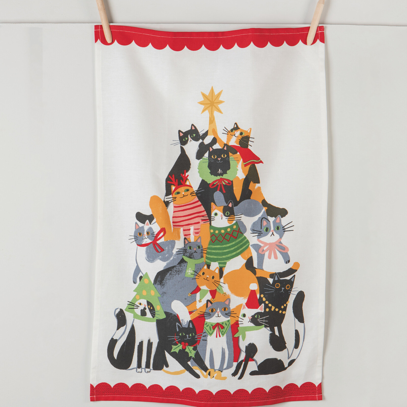 Danica Brands Dishtowel - Kitty Carol Christmas | Danica Brands