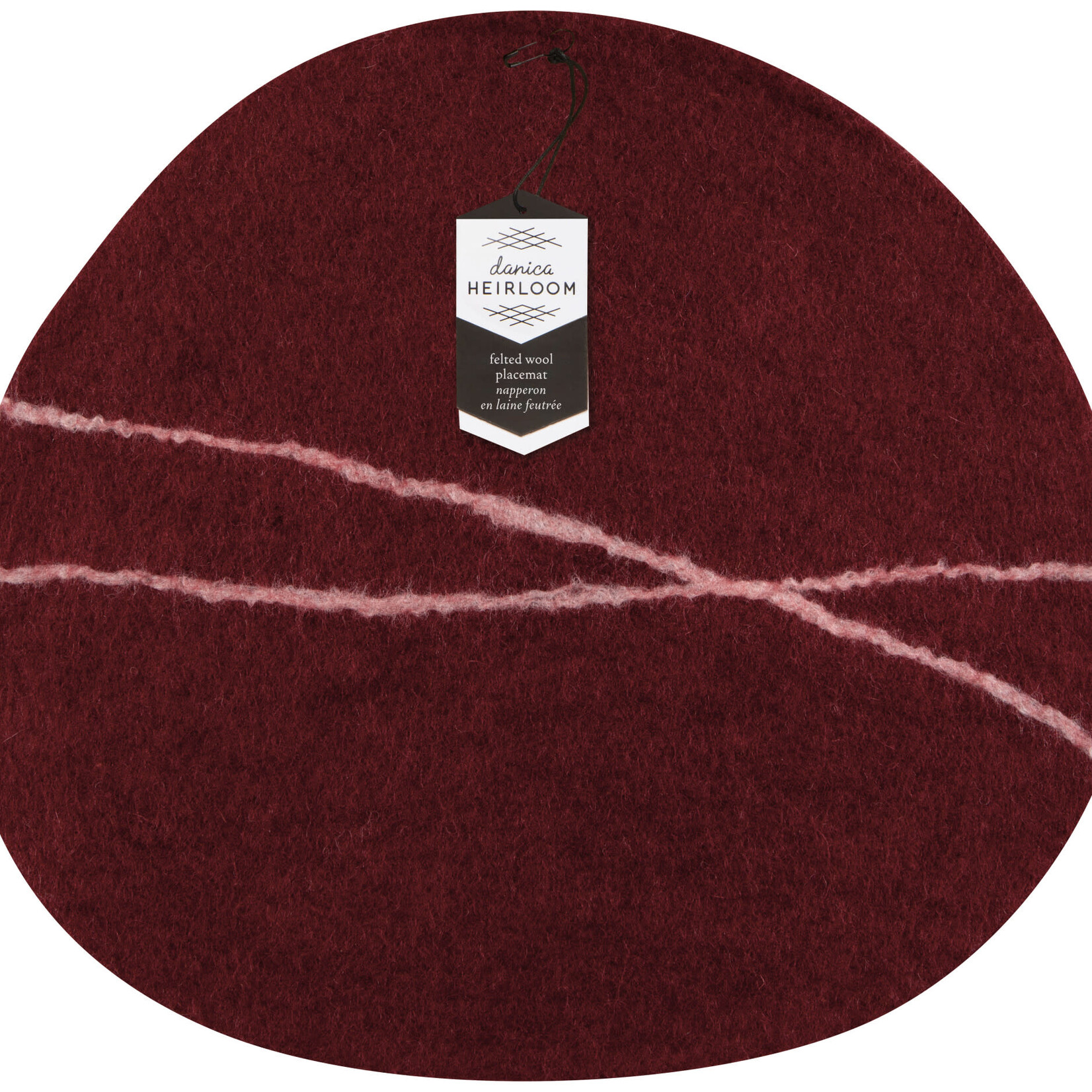 Danica Brands Felt Wool Placemat - Striato, Garnet | Danica Brands