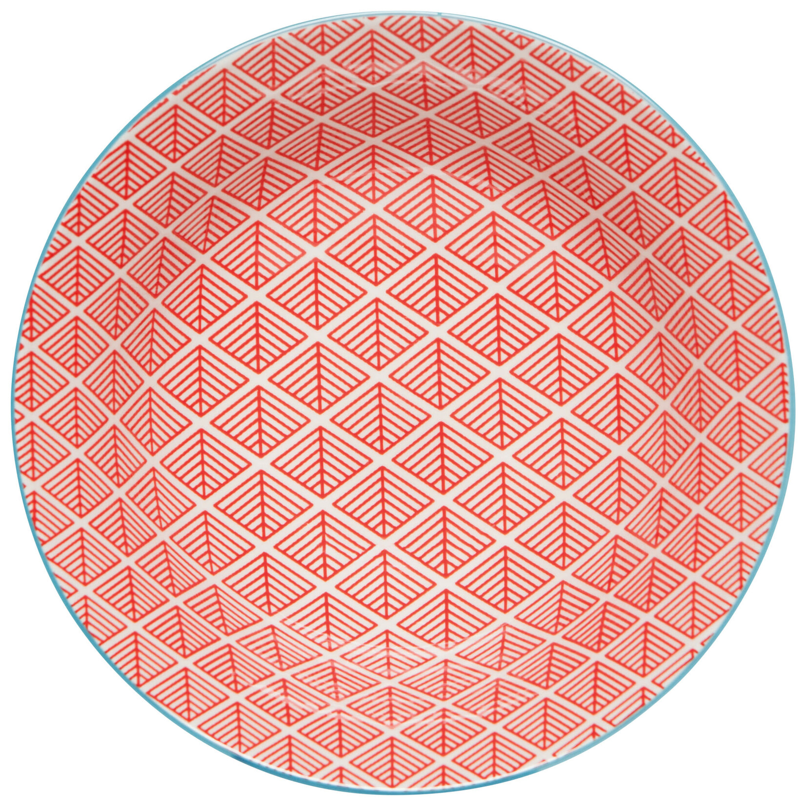 Danica Brands Bowl - 8inch Blue Red Dash | Danica Brands