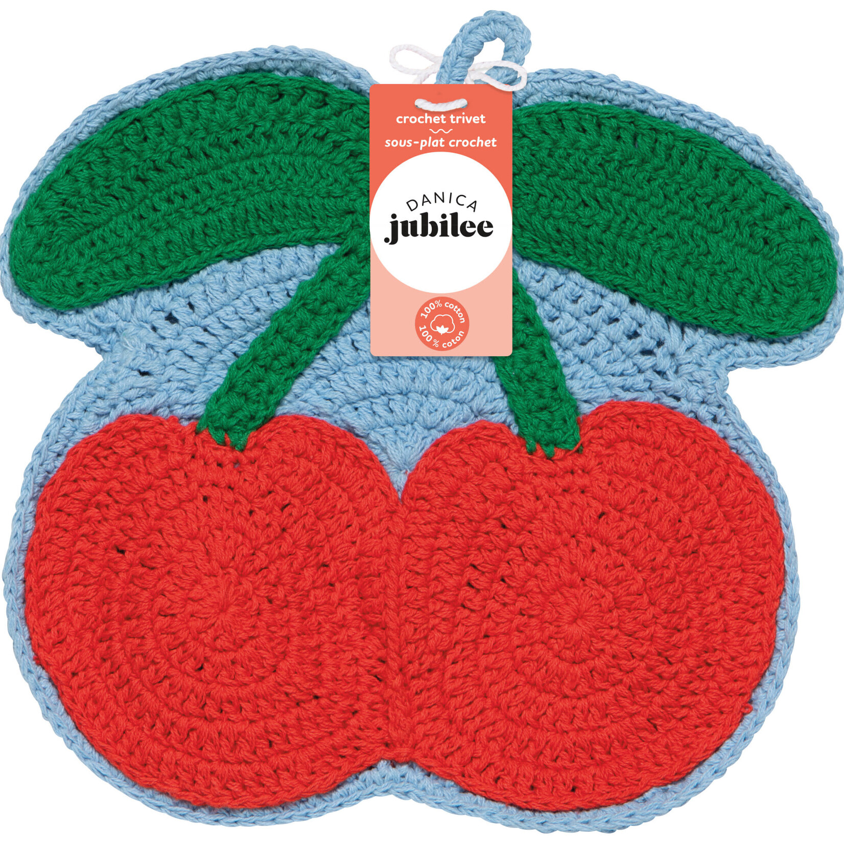 Danica Brands Crochet Trivet - Very Cherry | Danica Brands