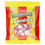 LONG ISLAND CANDY FACTORY Swizzels Drumstick Squashies Original Raspberry & Milk 120g