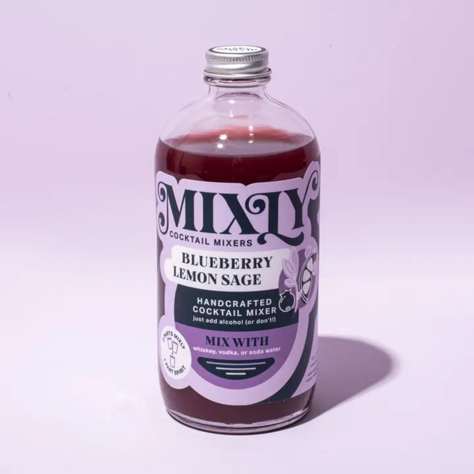 Mixly Blueberry Lemon Sage Cocktail / Mocktail Beverage Mixer 16oz