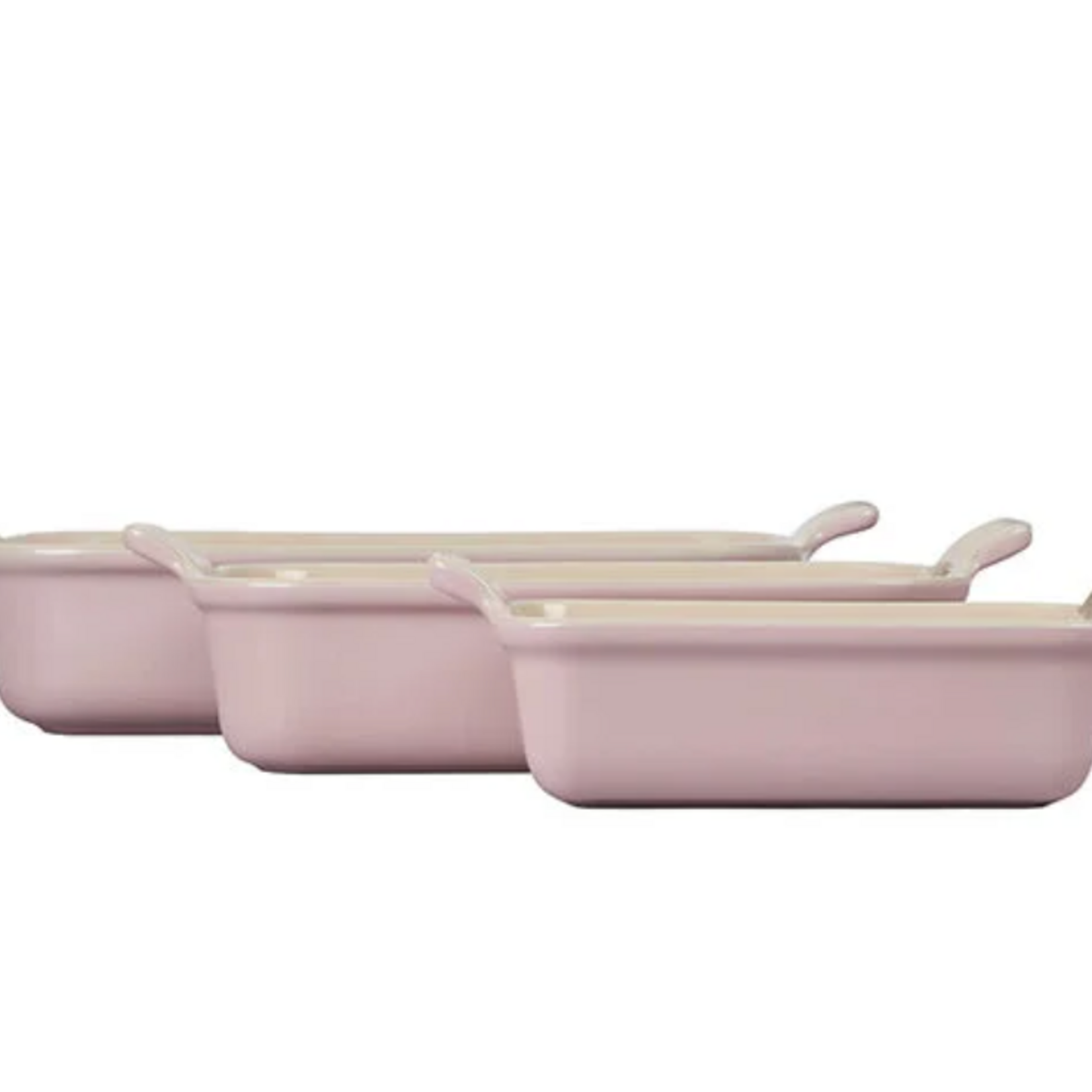 Le Creuset Heritage Set of 3 Rectangular Dishes - Chiffon Pink - 1.1 qt., 2.5 qt. & 4 qt. | Le Creuset