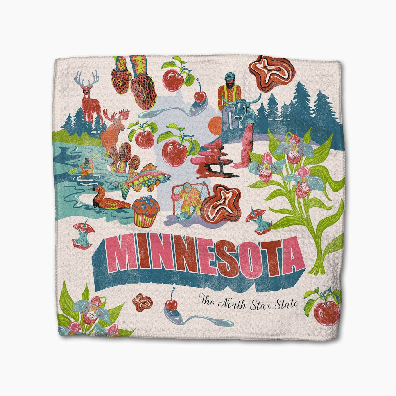 Geometry Greetings From Minnesota Dishcloth Set | Geometry
