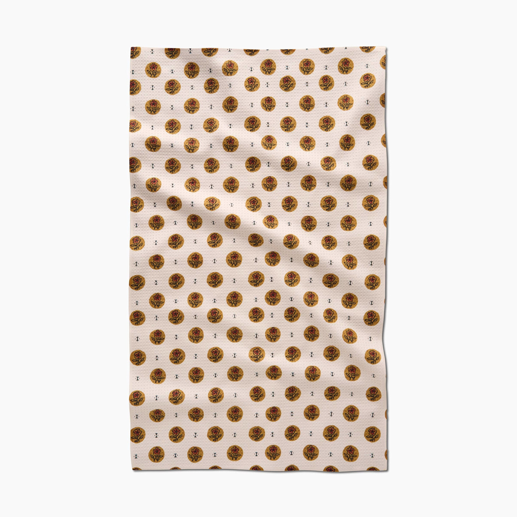 Geometry Artisanal Floral Cream Tea Towel | Geometry