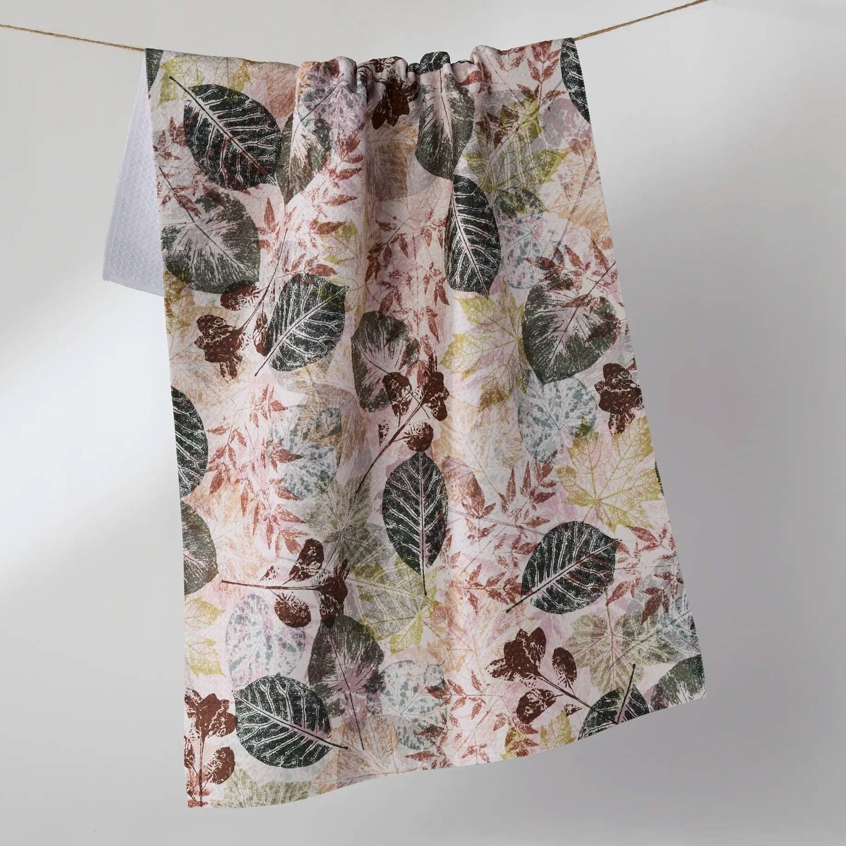 Geometry Woodland Press Tea Towel