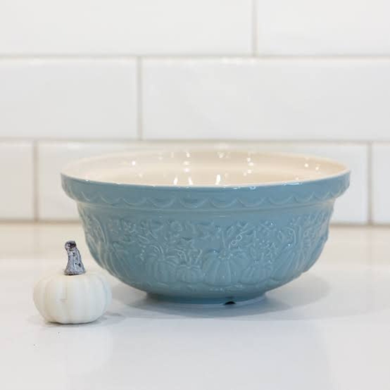 Mason Cash Pumpkin Size 30 Blue Mixing Bowl | Mason Cash