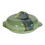 Clay in Motion Covered Butter Dish - Misty Green