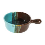 Clay in Motion Handcrafted Ceramic Soup Mug, Dishwasher Safe - Ocean Tide