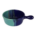 Clay in Motion Handcrafted Ceramic Soup Mug, Dishwasher Safe - Mystic Water
