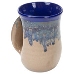 Clay in Motion The Original Handwarmer Mug - Cobalt Canyon / Left Hand