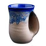Clay in Motion The Original Handwarmer Mug - Cobalt Canyon / Right Hand