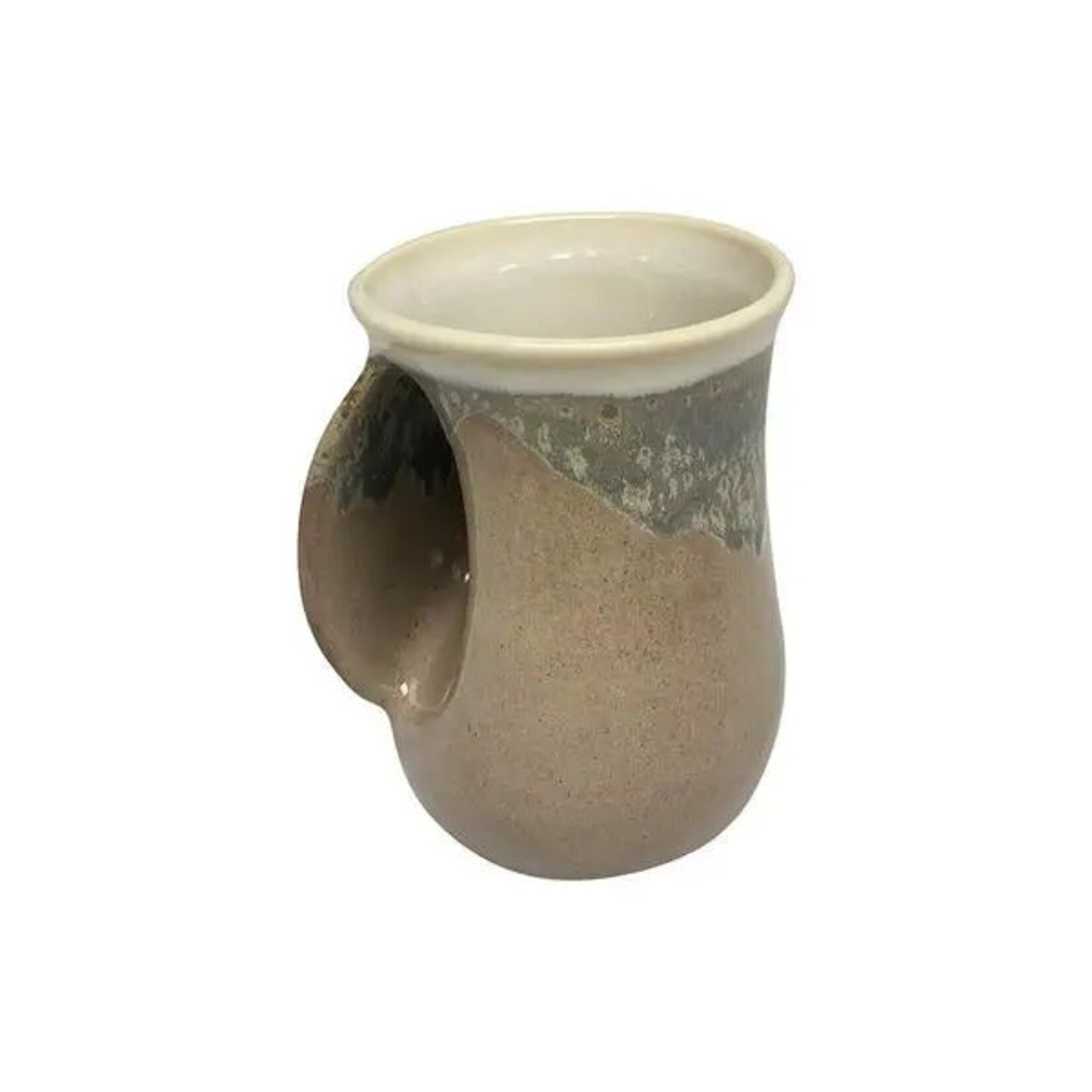 Clay in Motion The Original Handwarmer Mug - Desert Sand / Left Hand