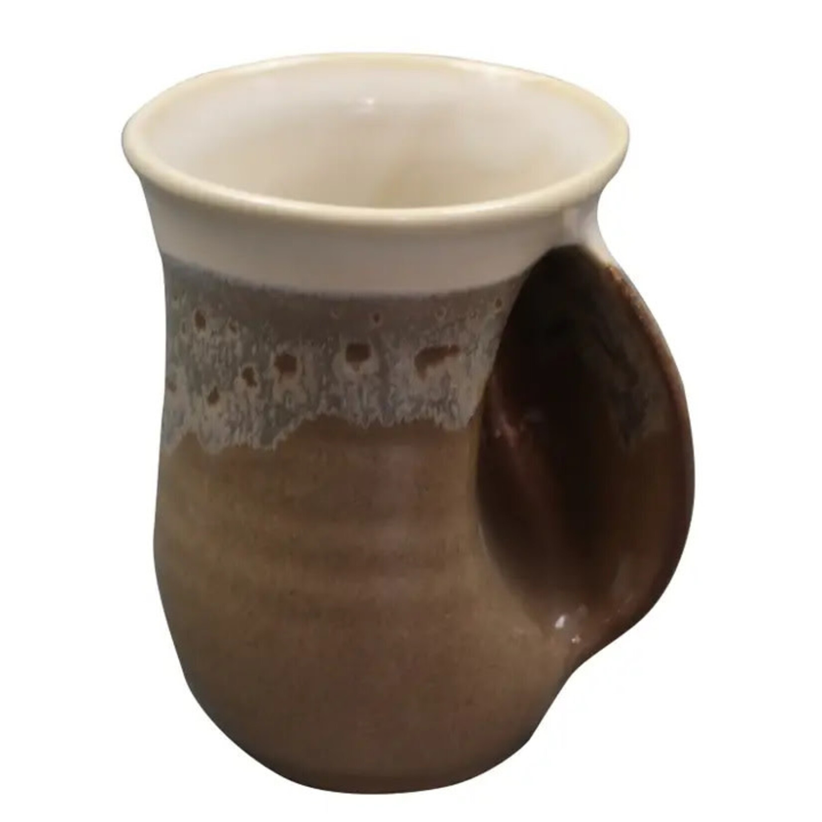 Clay in Motion The Original Handwarmer Mug - Desert Sand / Right Hand