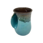 Clay in Motion The Original Handwarmer Mug - Ocean Tide / Left Hand