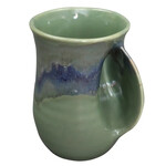 Clay in Motion The Original Handwarmer Mug - Misty Green / Right Hand