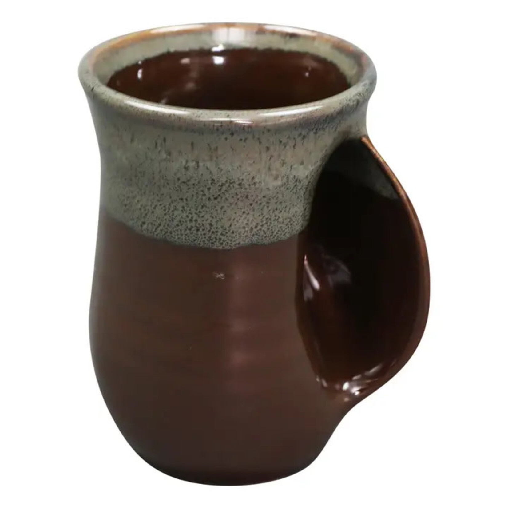 Clay in Motion The Original Handwarmer Mug - Mocha / Right Hand