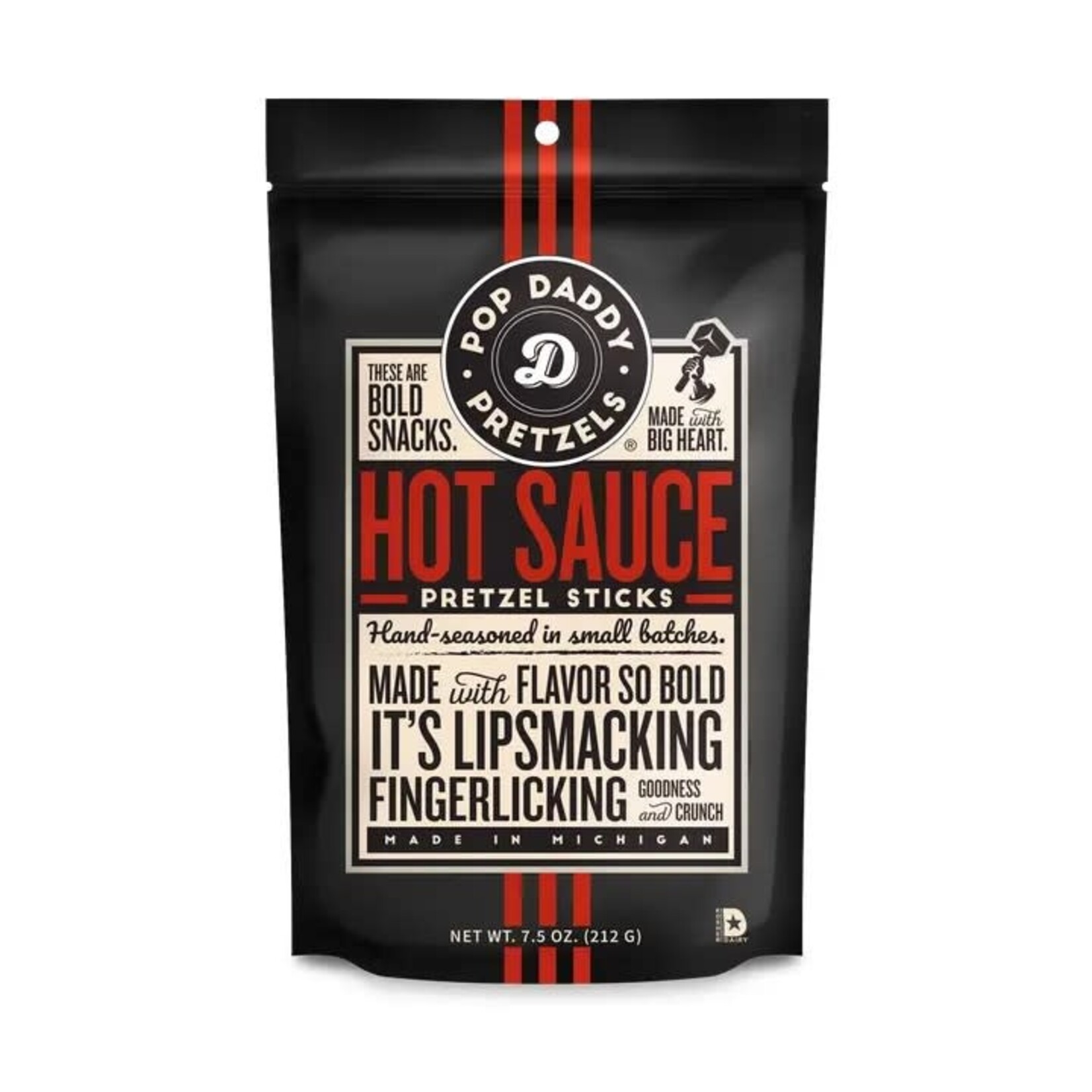 Pop Daddy Snacks Seasoned Pretzels - 7.5oz - Hot Sauce