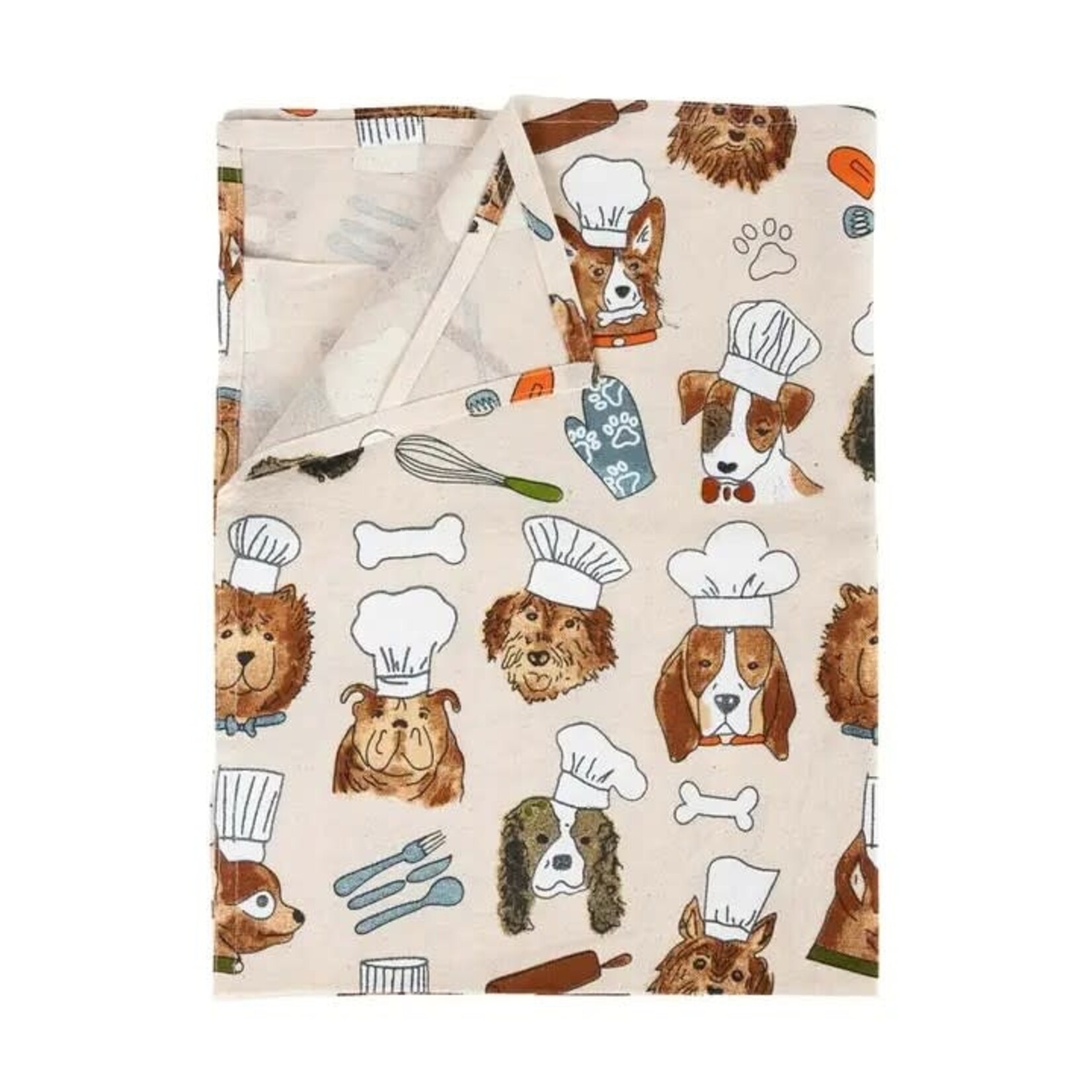 Ten Thousand Villages Dog Chefs Tea Towel