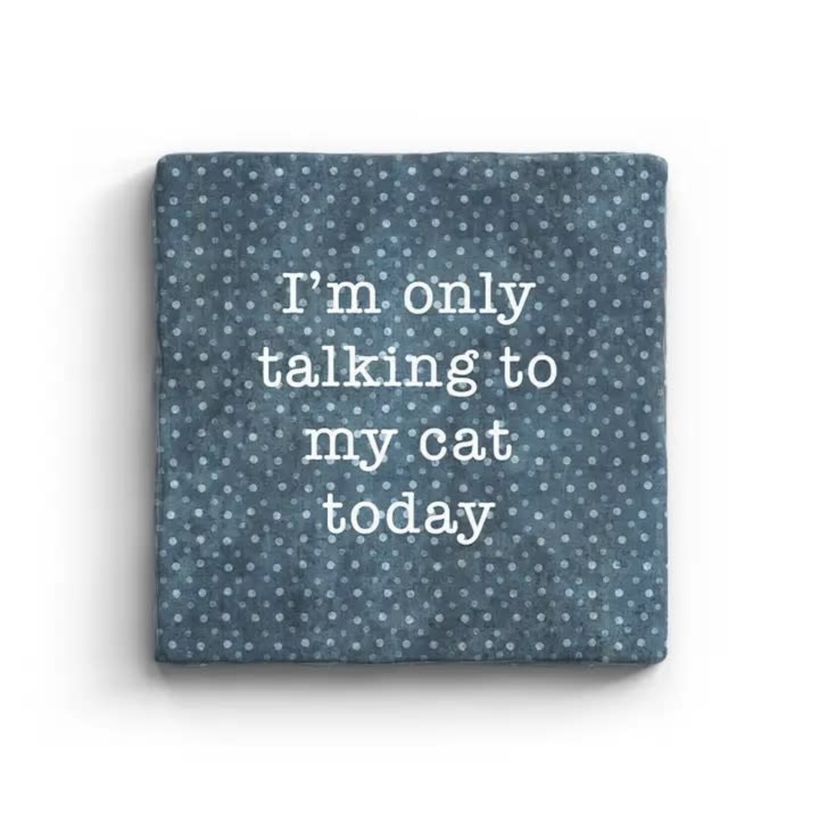 Paisley & Parsley Talking to Cat - Marble Coaster