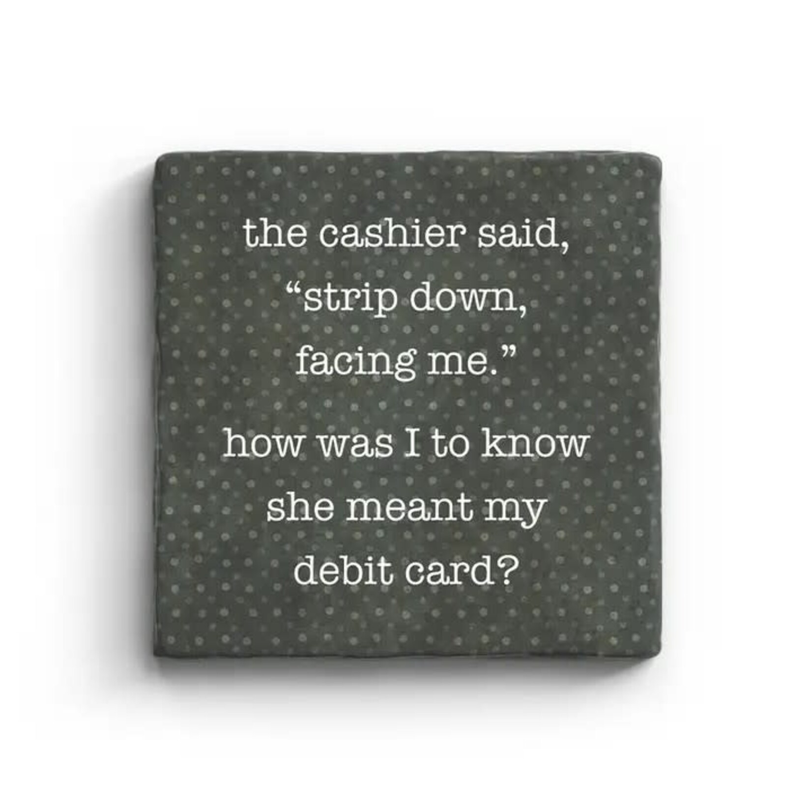 Paisley & Parsley Strip Down - Marble Coaster